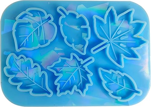 Moldes de resina de hojas, moldes de silicona para hojas de resina epoxi, moldes de fundición de resina para manualidades, fabricación de pinzas