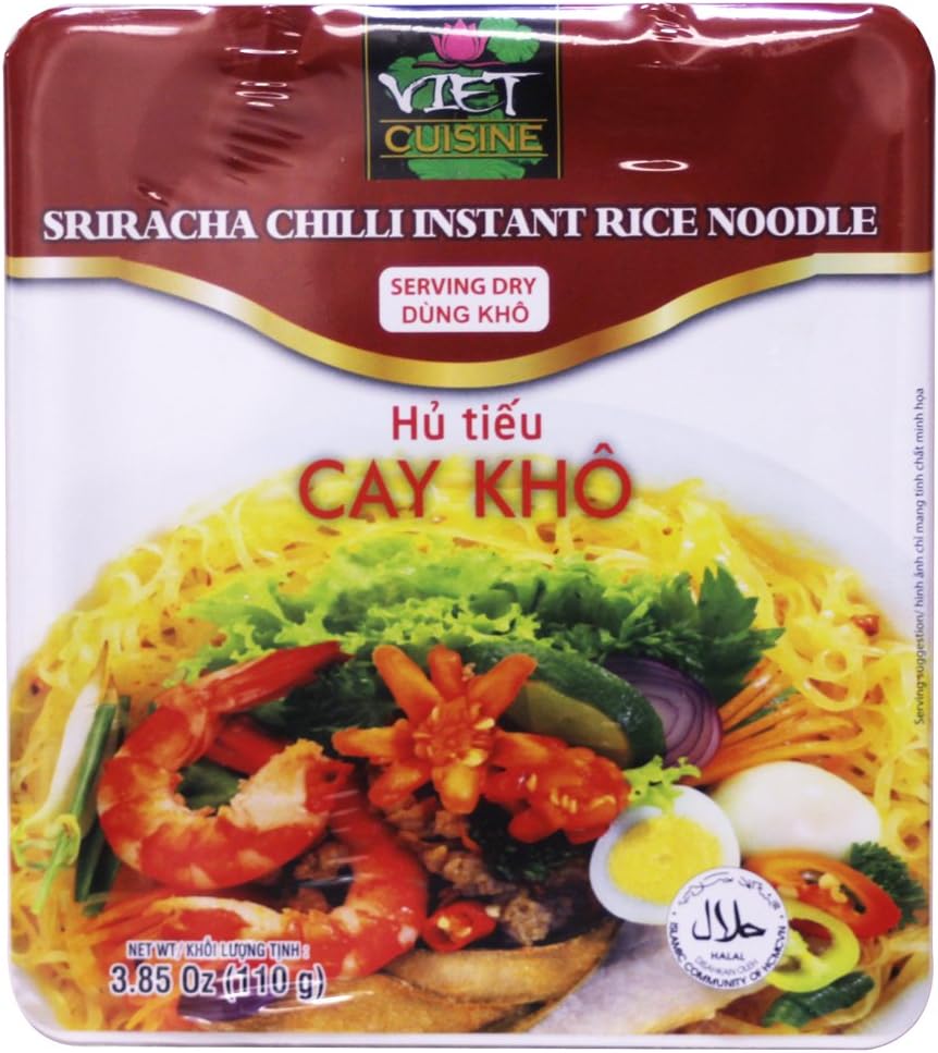 越南快餐米粉 辣味 Cay Kho Viet Cuisine Sriracha Chilli instsant rice noodle 3.85 oz （Pack of 4 )