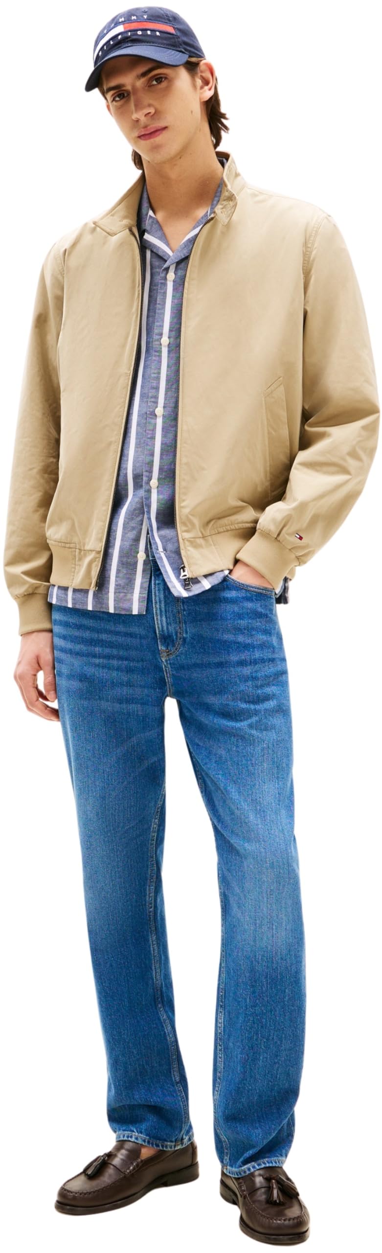 Tommy Hilfiger Uomo Giacca da Mezza Stagione Harrington con Zip