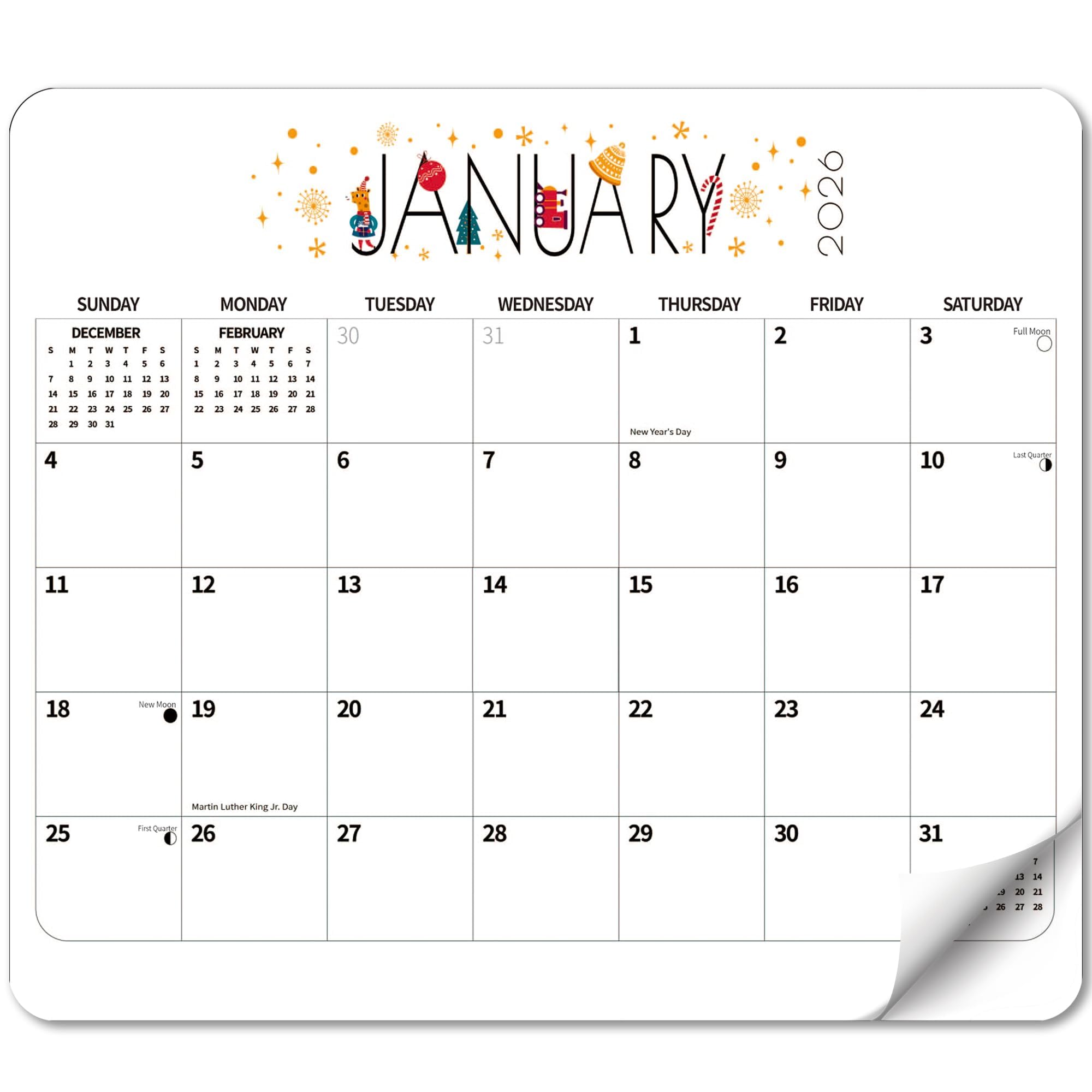 Magnetic Fridge Calendar