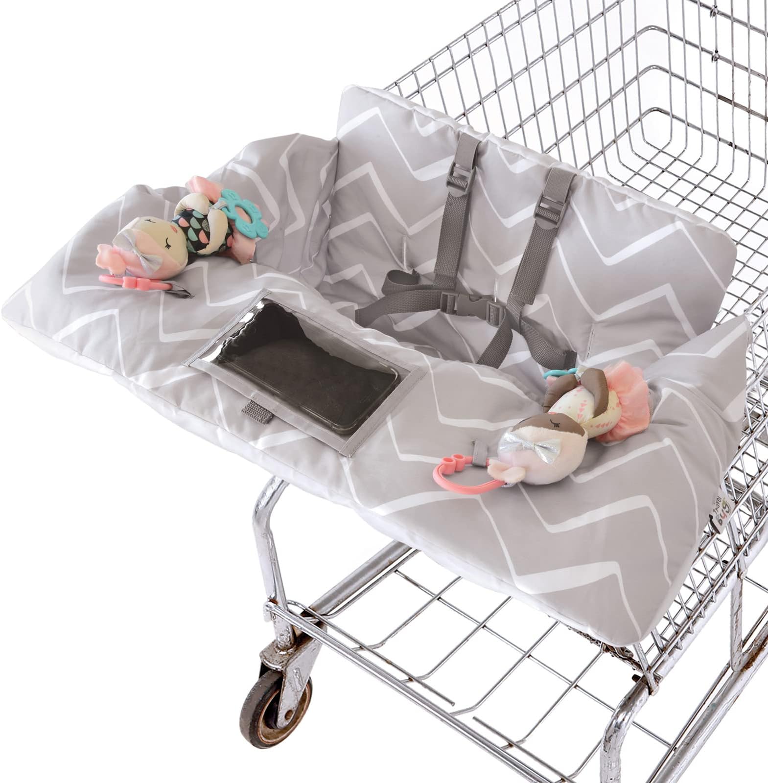 Travel Bug Baby and Toddler Shopping Cart Cover & High Chair Cover - Chevron