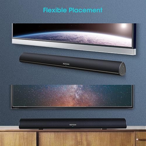 Miniatura 5 de BESTISAN Barra de sonido de 100 vatios de 40 pulgadas para TV, sistema de cine en casa con altavoces de barra de sonido con cable e inalámbricos