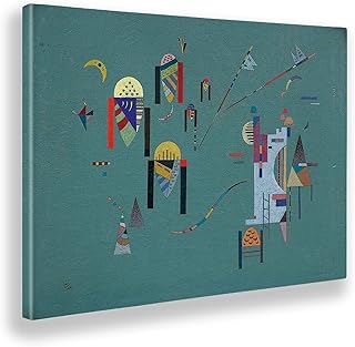 Giallobus - Quadro - Vassily Kandinsky - Accenti Verticali - Tela Canvas - 100x70 - Pronto da Appendere - Quadri Moderni per la casa