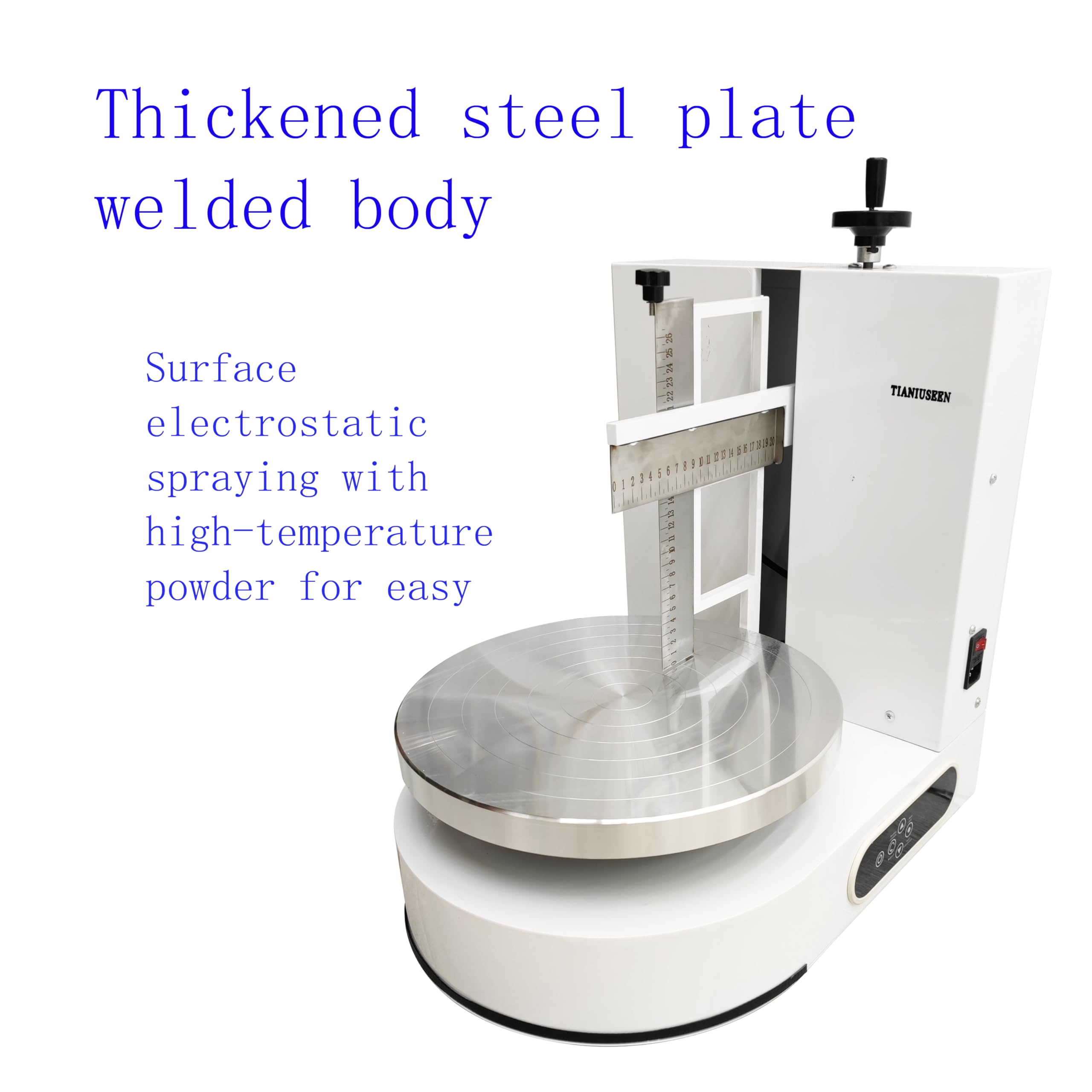 Tianiuseen 4-12inch Cake Cream Spreading Coating Smearing Machine White Decorating Scraping Butter Spreading