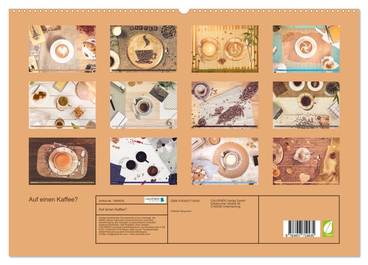 Auf einen Kaffee? (hochwertiger Premium Wandkalender 2026 DIN A2 quer), Kunstdruck in Hochglanz: Eine Einladung zum Kaffee trinken (CALVENDO Lifestyle)