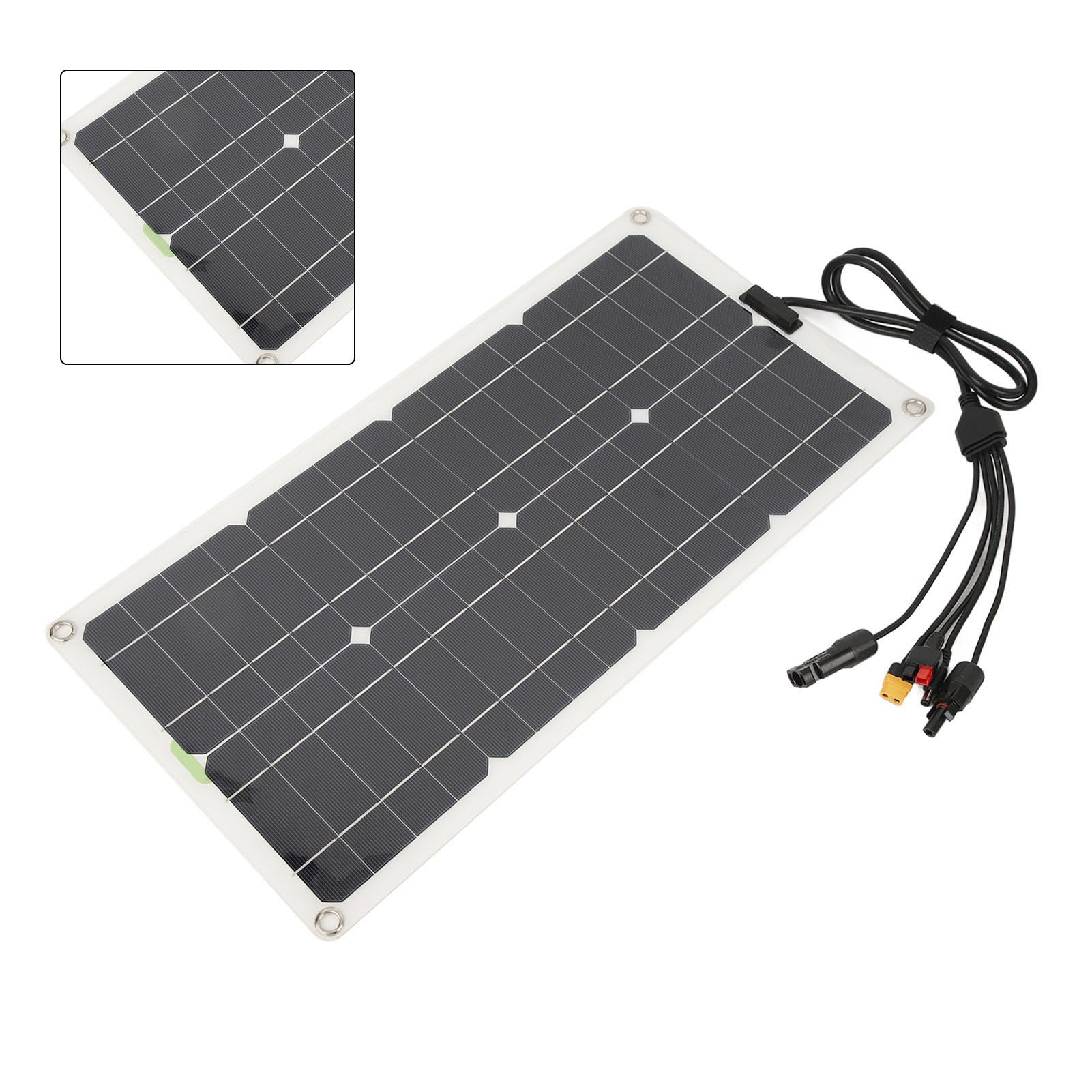 Sonew 250 W Monokristallines Solarpanel mit Controller und Zwei USB-Anschlüssen für Hocheffizientes Laden von Wohnmobilen mit 12 V, 24 V und 48