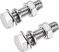 2pcs Flange Bolt Set M10x35mmxP1.5 Stainless Steel Exhaust Gasket Flange Bolt