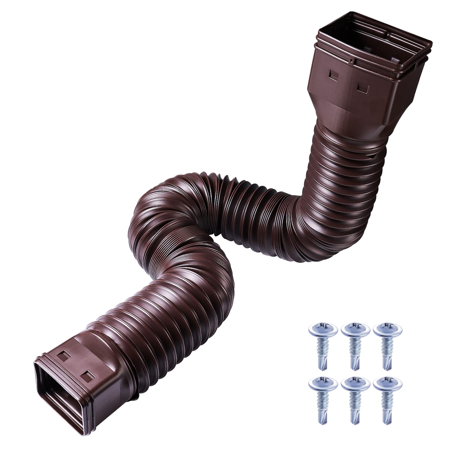 Buy TOYMIS Brown Downspout Extension, 1 Pack Gutter Connector Rainwater Drainage Rain Gutter