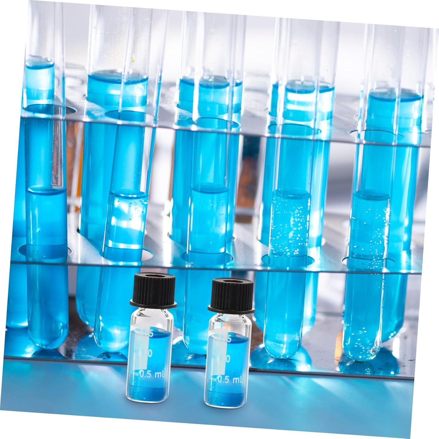 Lab Clear Vials 100pcs Laboratory Clear Oil Screw Capacity Containerreagent Bottle Sample Lab Use Vials Bottles Glass Chromatography - Empty Cap Caps Sampling Labs Science