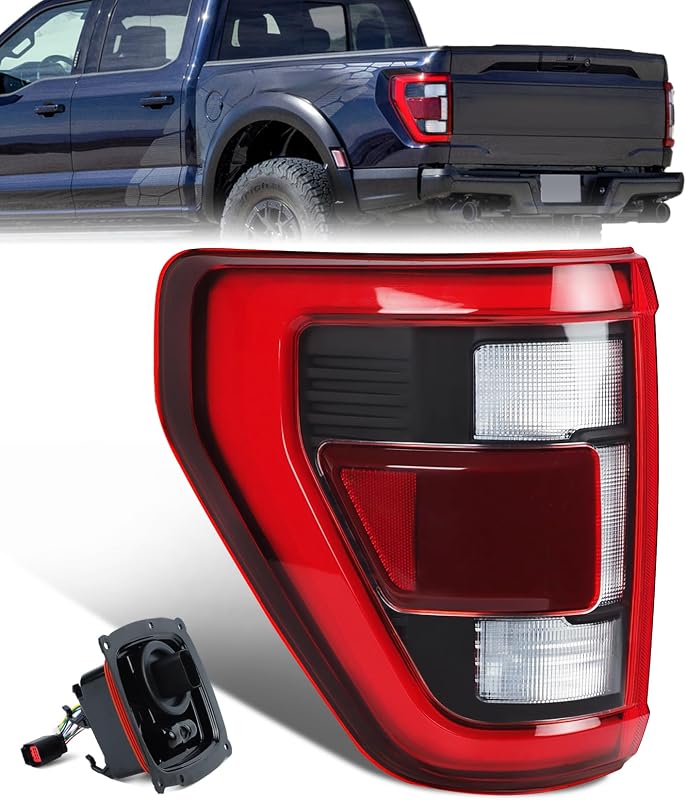Lanterna traseira LED Ussbaye para Ford F-150 Tremor, Raptor e Raptor R 2021–2023 – Lado esquerdo, 1 unidade