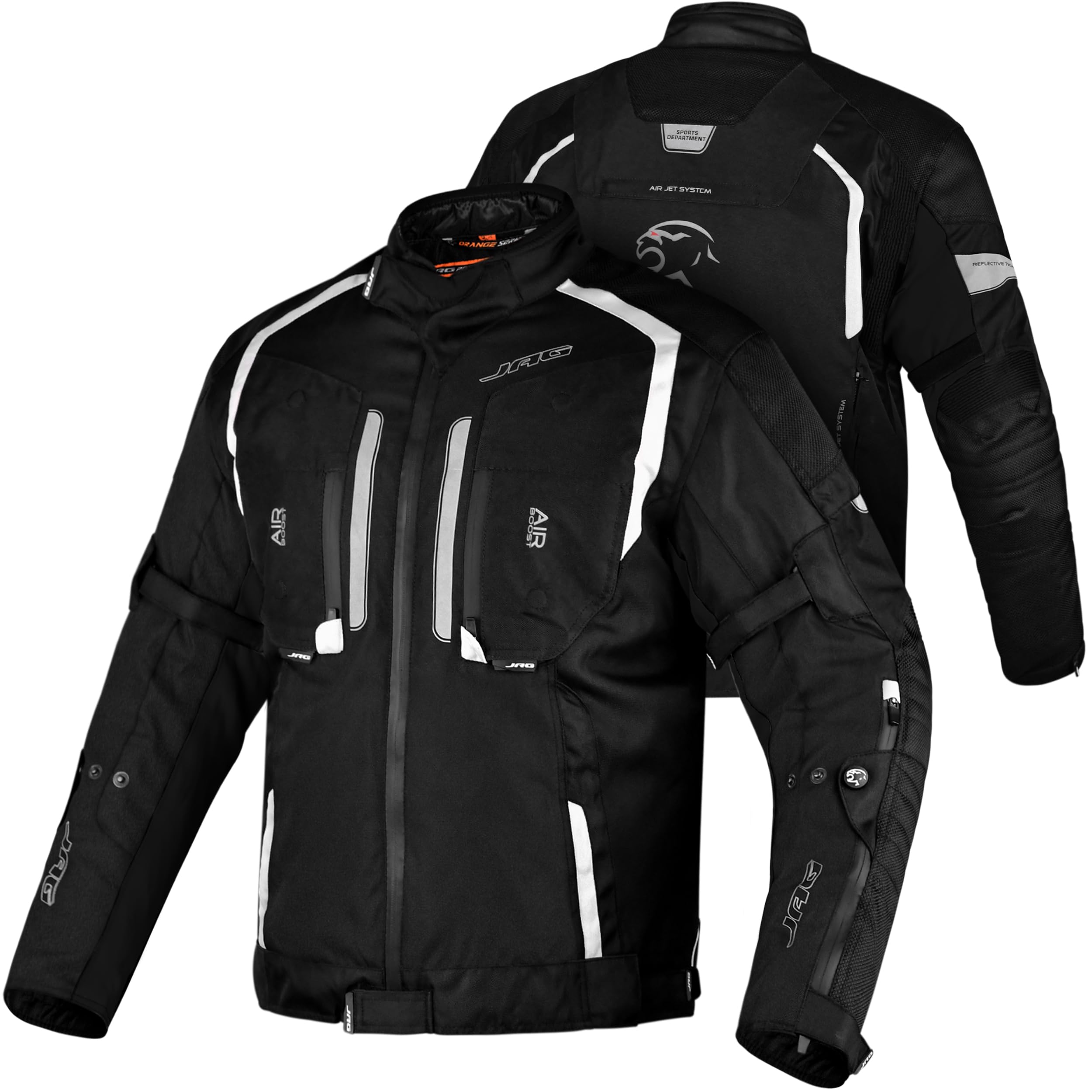 Photo 1 of ***BROKEN ZIPPER*** JAG Men's All Season Reflective Mesh Motorcycle Jacket | CE Armored Dual Sports Cordura Jacket with Removable Liner SIZE S