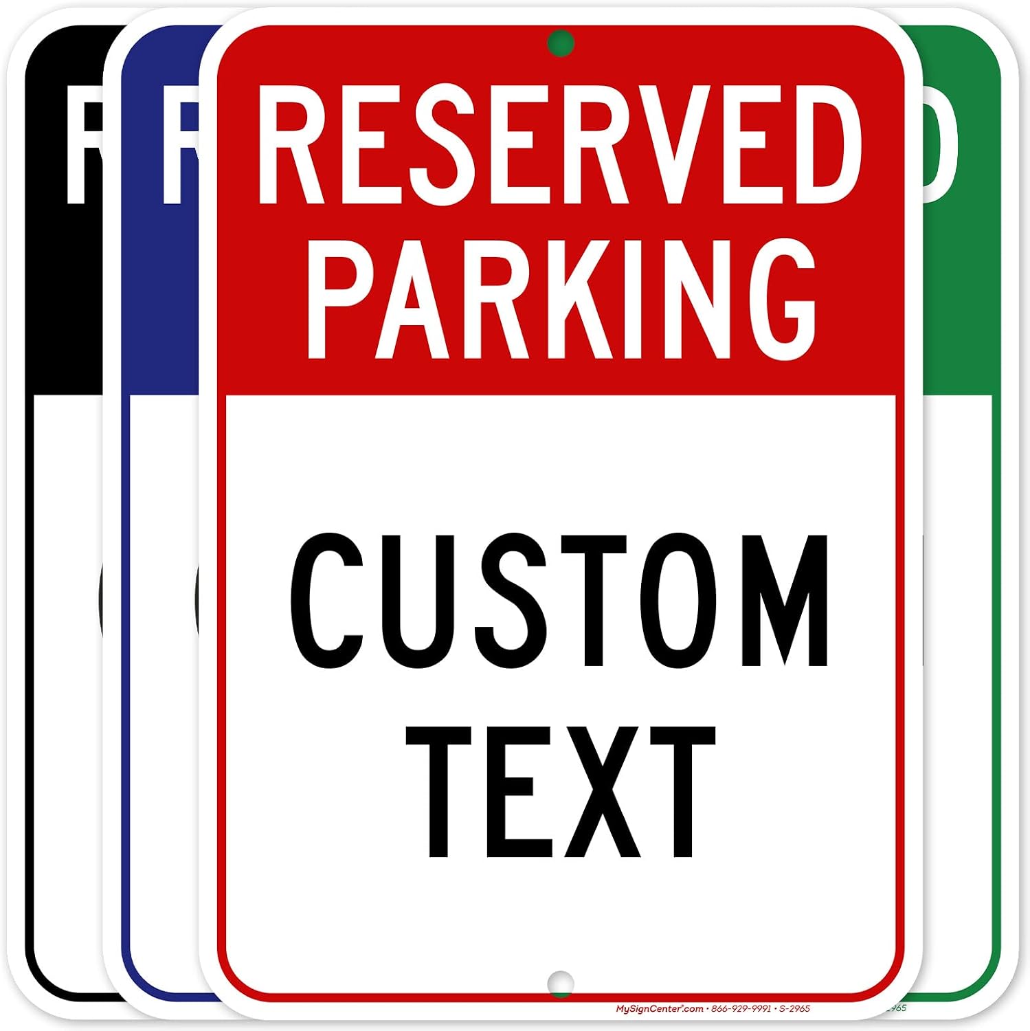 Reserved Parking Sign, Custom Parking Signs for Business,10x14 Inch, Rust-Free Aluminum Metal, Outdoor Use - Made by My Sign Center, USA (Post Holes)
