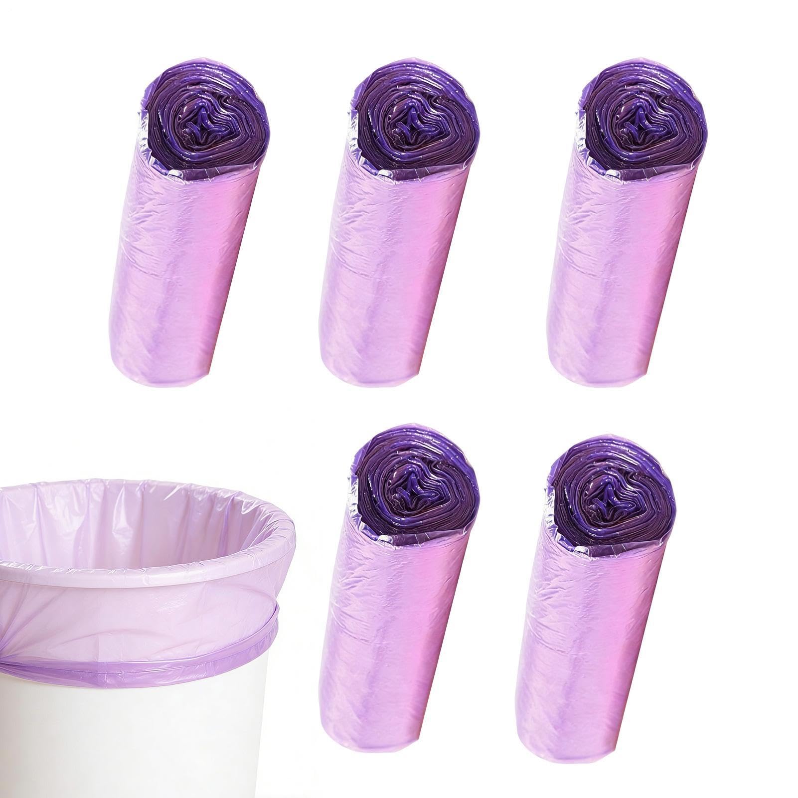 Bolsas de basura con cordon 5 rollos pequeños de 17.72 pulgadas para residuos de cocina hogareña