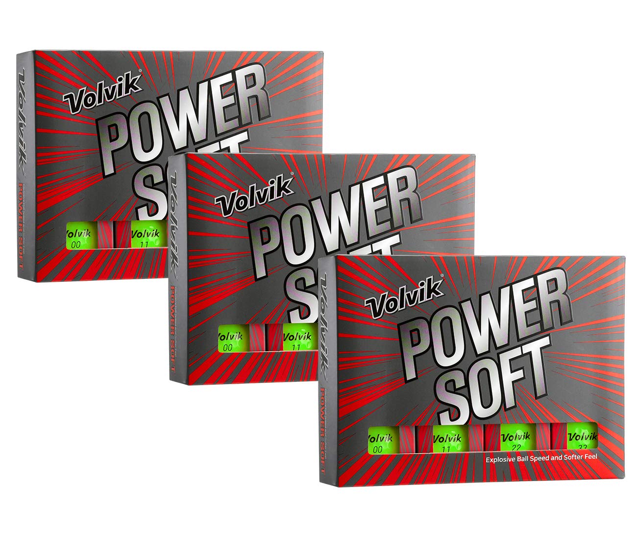 VolvikPower Soft Explosive Ball Speed Golf Balls 3 Dozen Bundle Gift Set