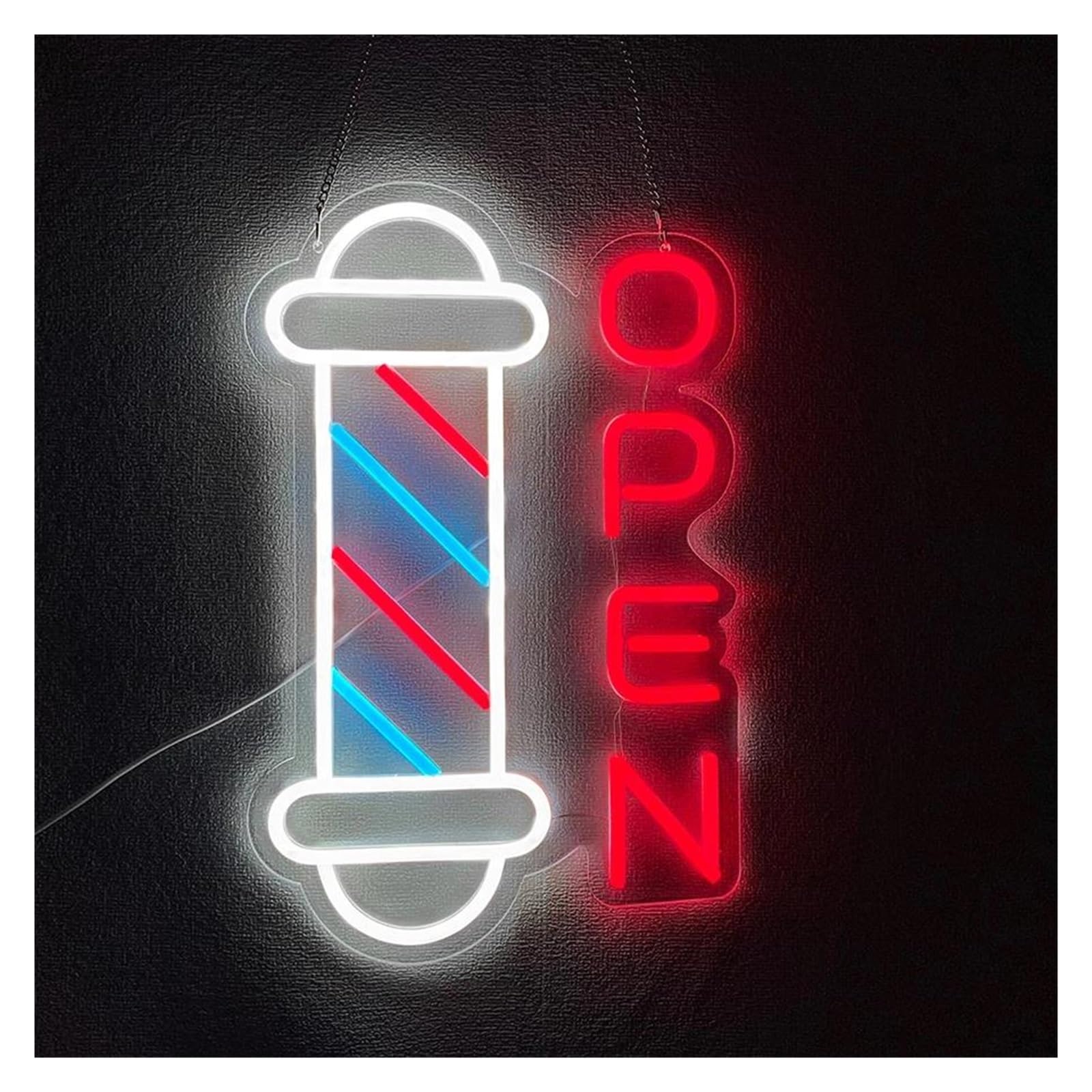 Lemst One Color Signs Lamp Barber Neon Lamp Is Suitable For Barbershop Hairdressing Salon Wall Decoration Neon Lamp Studio Logo 25Cmх39.2cm