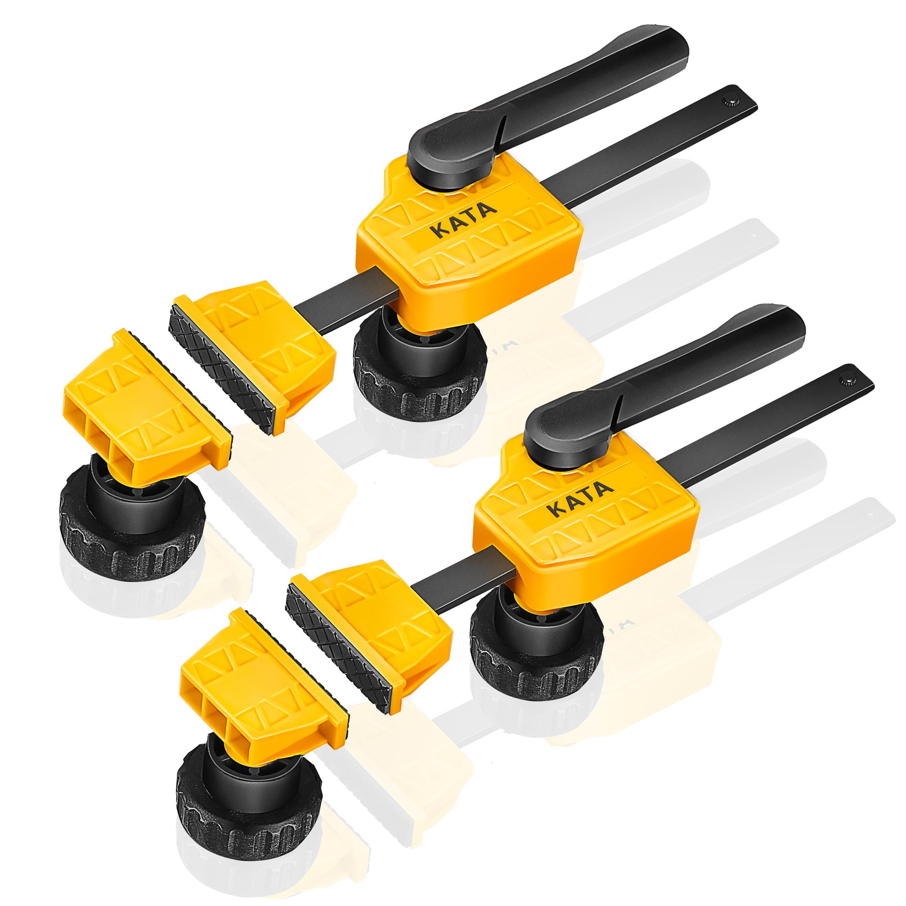 KATA 2 Pack Bench Dogs Clamps Woodworking 3/4", Dog Hole Clamp for Work Bench, Up to 155 Lbs Clamping Force, Quick Clamp and Release Wood Clamps for 19mm Bench Dogs