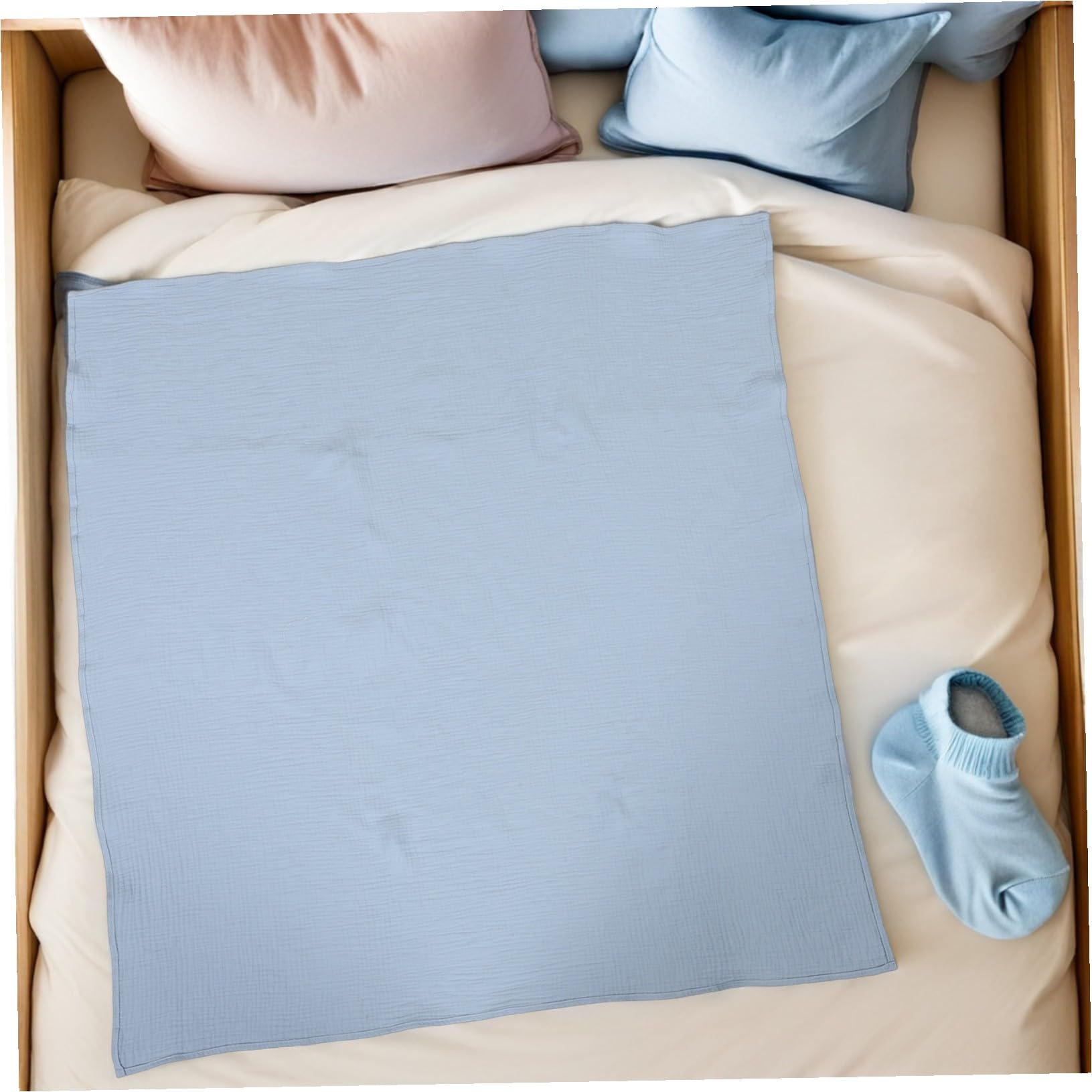 YARNOW 3 Pezzi Coperta Ragazzo Ragazza in Mussola Avvolgente Traspirante per Bambina Morbida Coperta Avvolgente per Sonno e Bagno Delicato per Sensibile