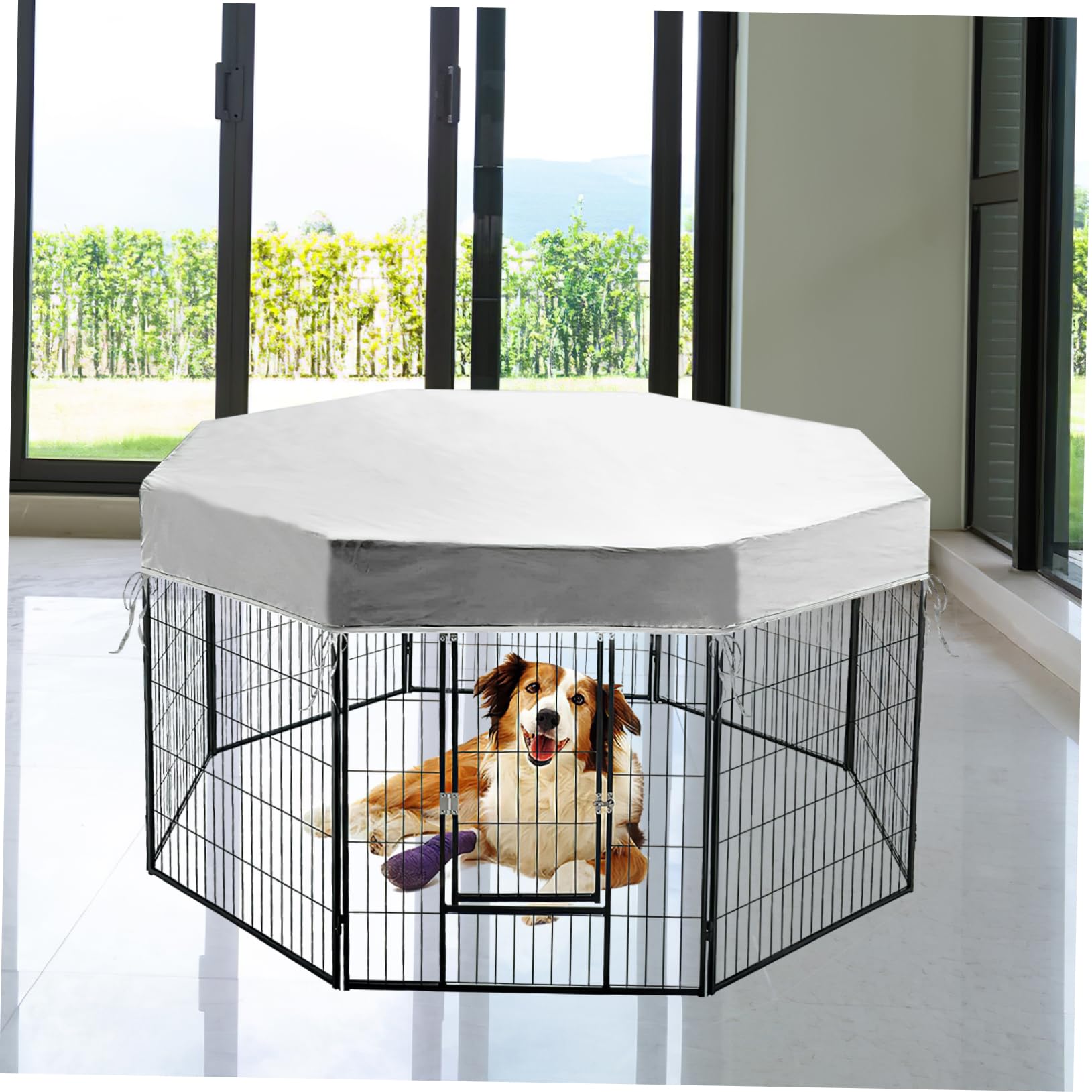 Cubierta para Jaula De Perro Protector Solar para Parque De Mascotas Sombra Interior y Exterior para Camping y Protección De Jaulas De Perro