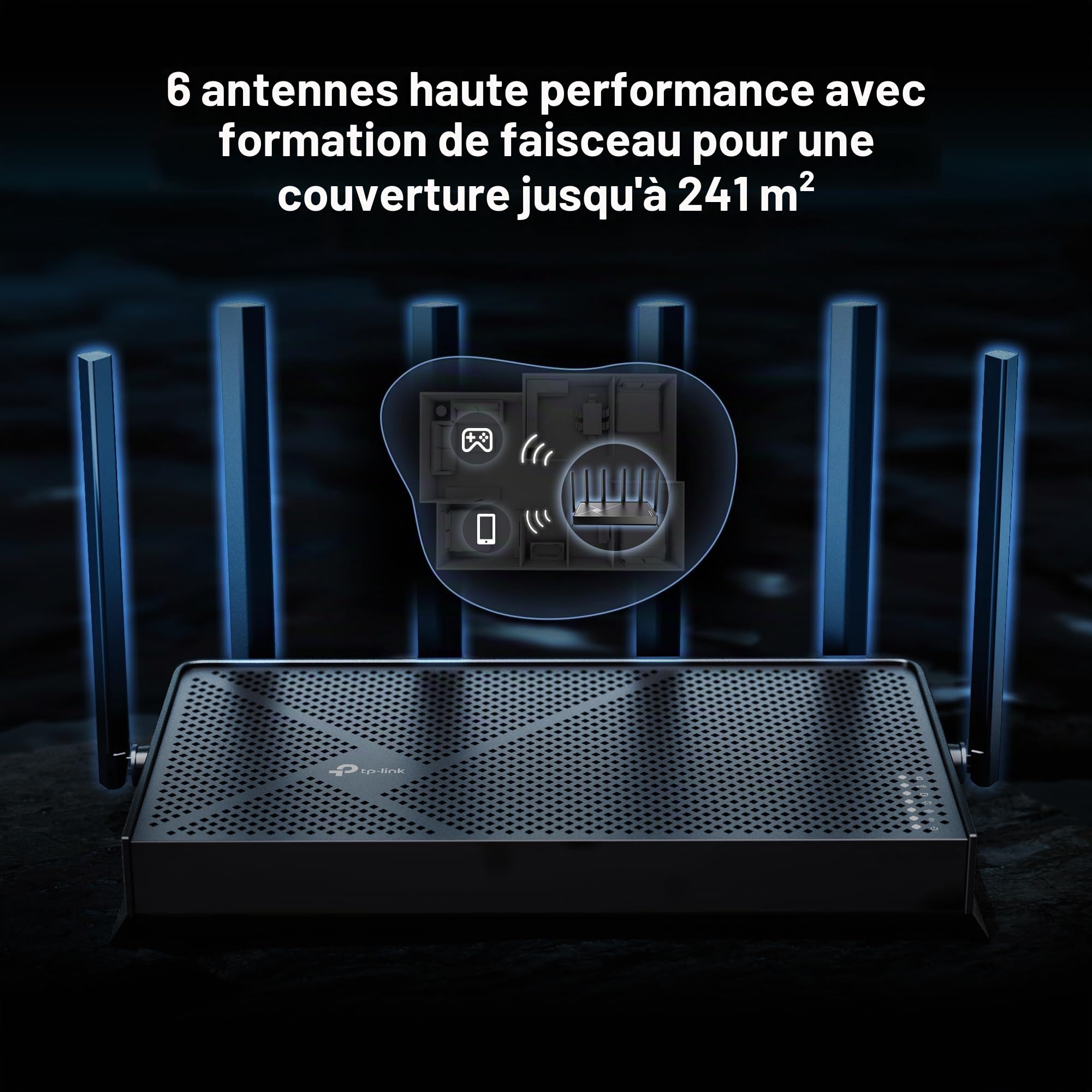 TP-Link Archer BE600 TriBand BE9700 Routeur Wi-FI 7 | 10 G WAN/LAN + 2,5 G WAN/LAN + 3 Ports LAN 2,5 G, Nouveau Canal 320 MHz | Couvre jusqu'à 120 appareils | VPN, HomeShield pour la sécurité réseau