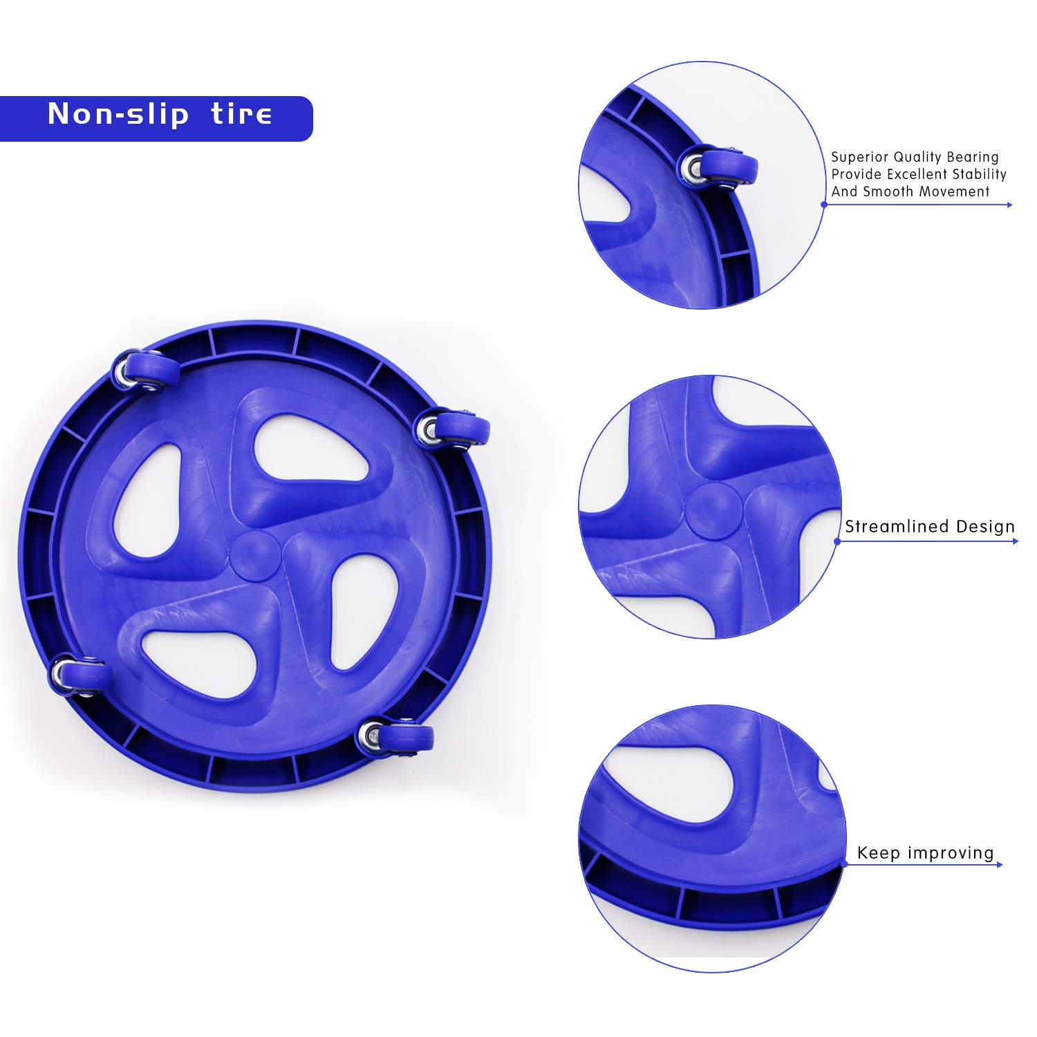 Bauchroller Bauchmuskeltrainer Trainingsrad Disc Core Coaster Core Fitness Sliders Ab Workout Equipment Easy Roller mit Kniematte für Zuhause Gym