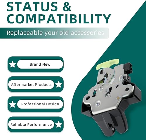 Miniatura 6 de AUTOKAY 57530-FJ020 Pestillo de bloqueo de maletero eléctrico para Subaru Impreza WRX STI 2015-2019 57530FJ020