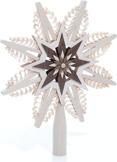 Rudolphs Schatzkiste Adorno para árbol de Navidad, color marrón con árboles de viruta de 15 cm aprox