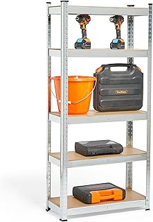 VonHaus Garage Shelving Units - Heavy Duty Shelving Unit for Home, Office, Shed and Garage Storage - 5-Tier Shelving Units for Storage, 175kg Capacity Per Shelf - 1.5m Racking Shelving
