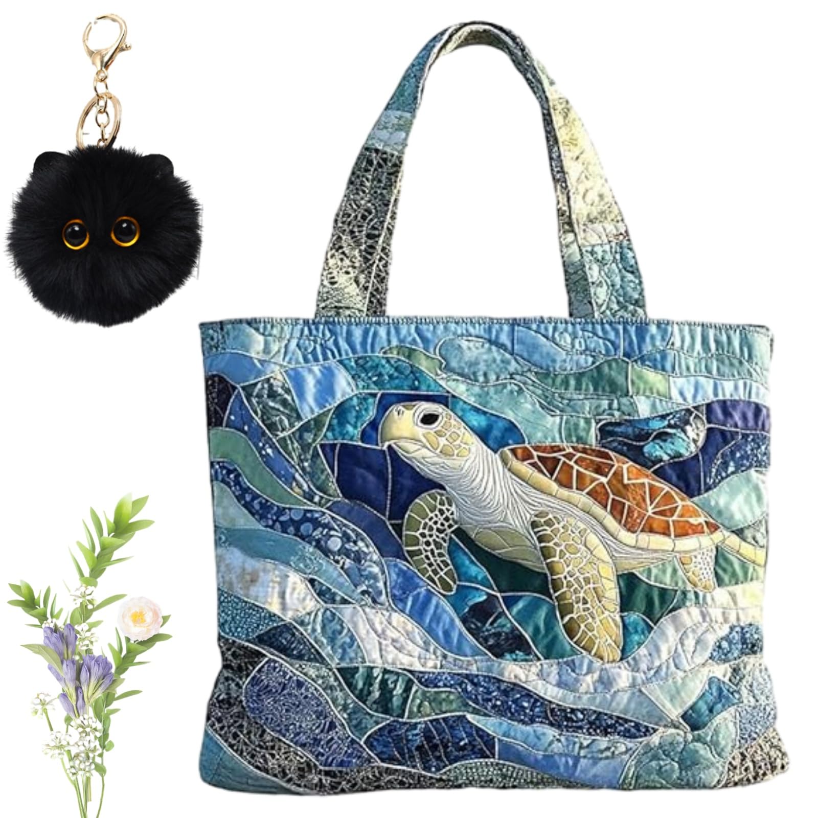 Aiorrax Quilted Bags, Quilted Tote Bag, Quilted Tote Bags for Women, Vintage, Hobo, Lightweight Large Capacity — view 17