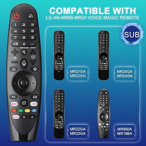Miniatura 2 de Voice-Magic-for-LG-TV-Control Remoto Reemplazo Compatible con LG Smart OLED Thinq Webos TVs para AKB75855501 AN-MR24gn MR23gn MR22gn MR21ga MR20ga