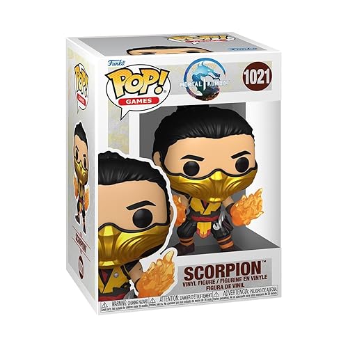 Funko Pop! Games: MK1- Scorpion - Mortal Kombat Game Franchise - Figura in Vinile da Collezione - Idea Regalo - Merchandising Ufficiale - Giocattoli per Bambini e Adulti - Video Games Fans