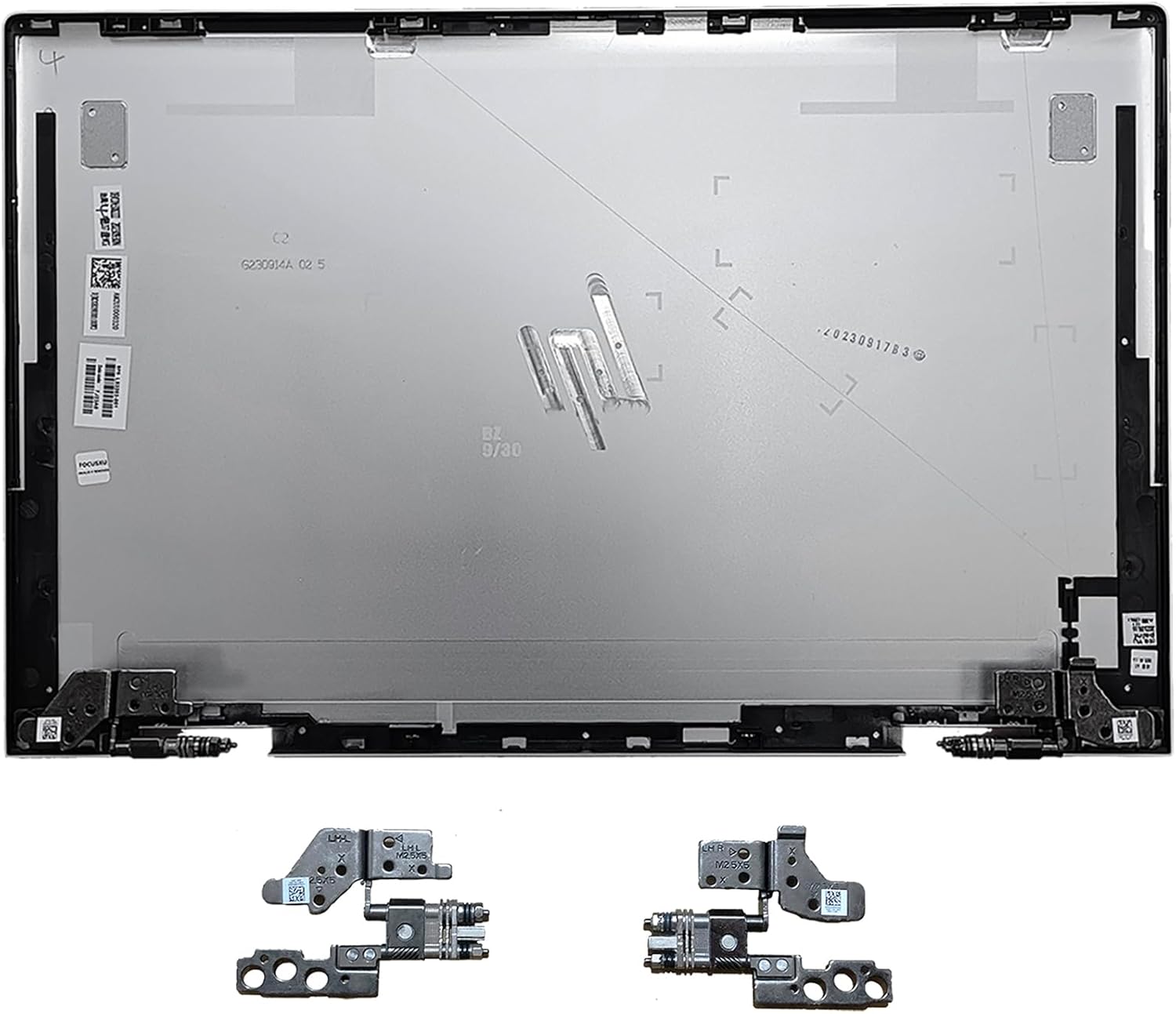 Replacement 15.6" Laptop LCD Cover Back Rear Top Lid with Hinges for HP Envy X360 15M-EE 15M-ED 15T-ED 15-ED L93203-001 Silver