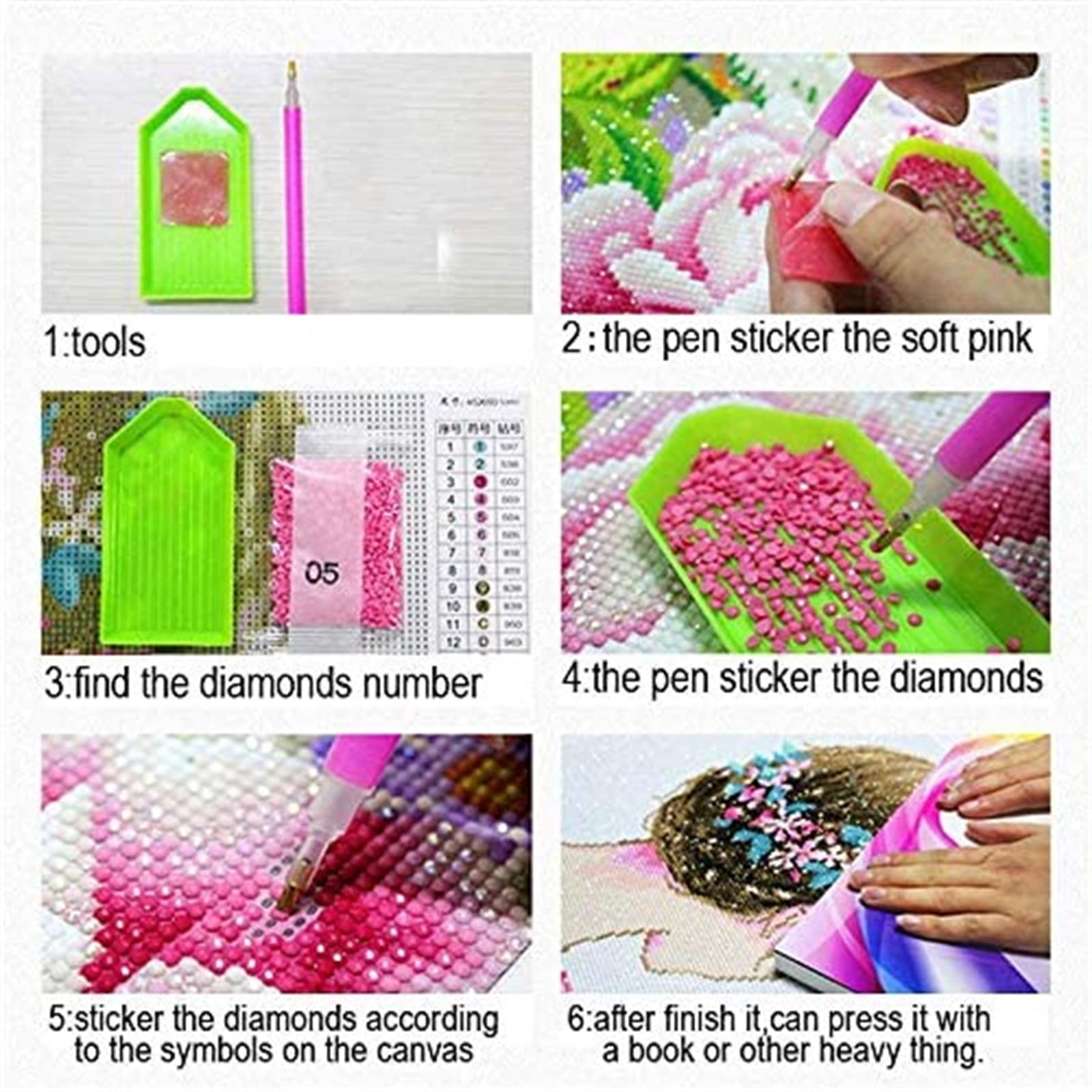 Trayosin DIY 5D Diamond Painting Gross, Diamant Painting Bilder Tiger Diamant Malerei Tier Kits Malen nach Zahlen Stickerei Set Kreuzstich Bilder Wall Decoration (120x80cm)