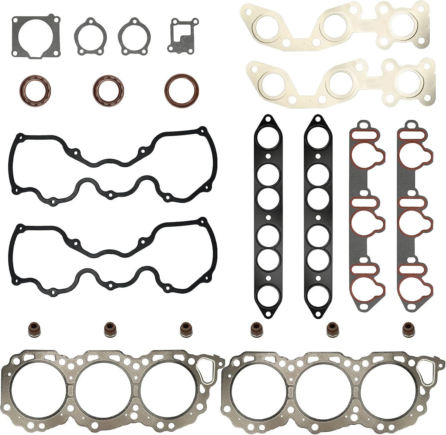 HGS639 Graphite Head Gasket Set for Nissan Frontier Quest Xterra 1999 2000 2001 2002 2003 2004 Head Gasket Kit 3.3L/ SOHC/ V6/ 12V/ 3275cc/ VG33E