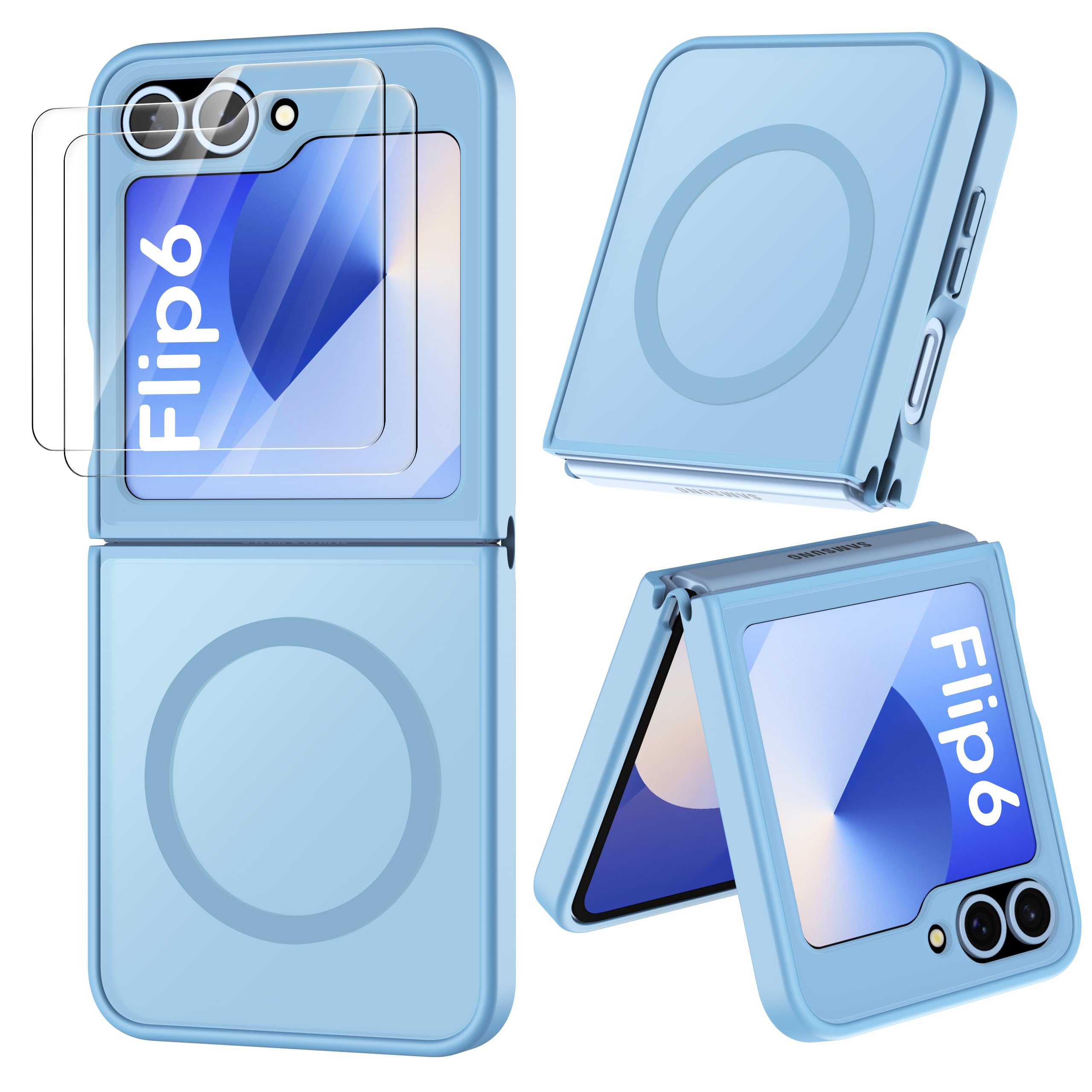ORETECH Magnetic for Samsung Galaxy Z Flip 6 with 2 x Screen Protector
