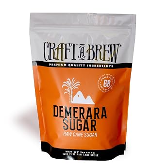 Craft A Brew - Demerara Sugar - Raw Sugar - Food Grade - For At Home Brewing - For Beers & Sodas - Add Darker Color & Molasses Flavor - 1 lb Package