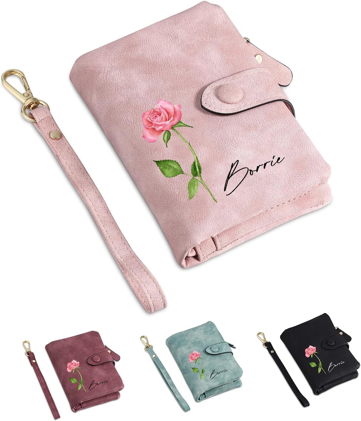 Custom Engraved Photo Wallet for Women, Personalized Gift for Birthday, Mother's Day, Christmas (Style 1)