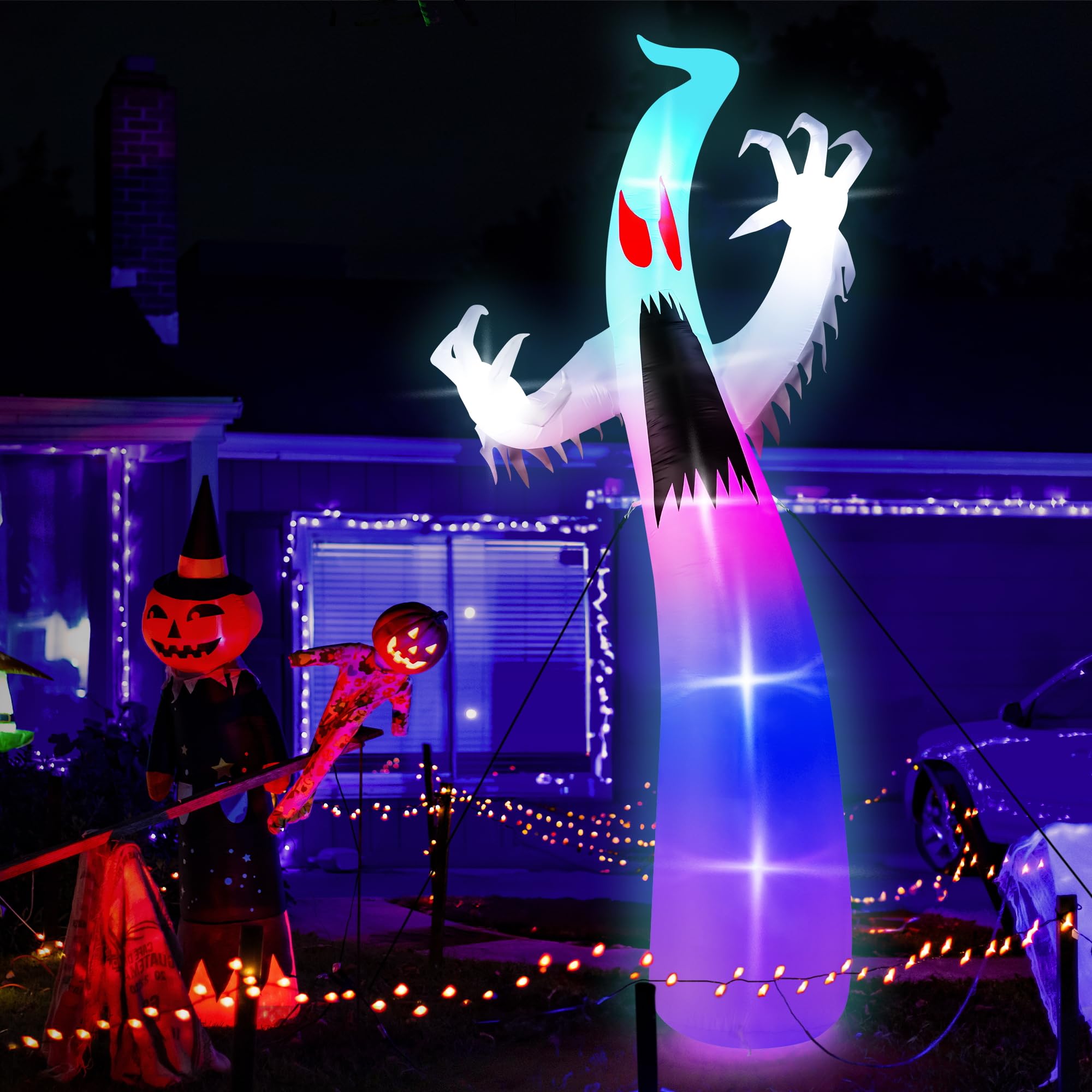 Amazon.co.jp: 14フィート ハロウィン 屋外 空気注入式 巨大な
