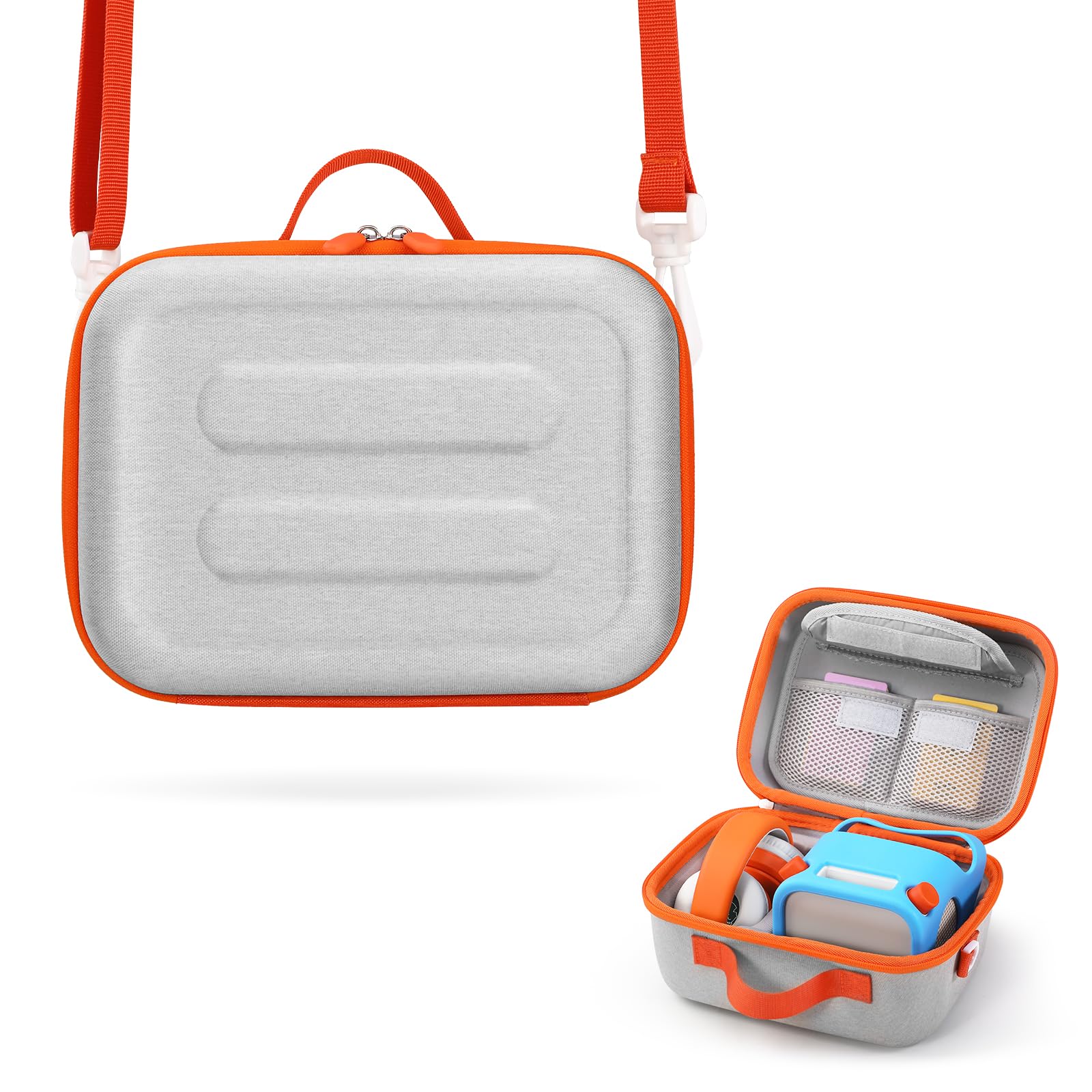 Hard Case Replacement Travel Case Compatible with Yoto Player 3rd Generation Kids Bluetooth Audio Speaker Plays Audiobook Cards Radio and Card (Gray,