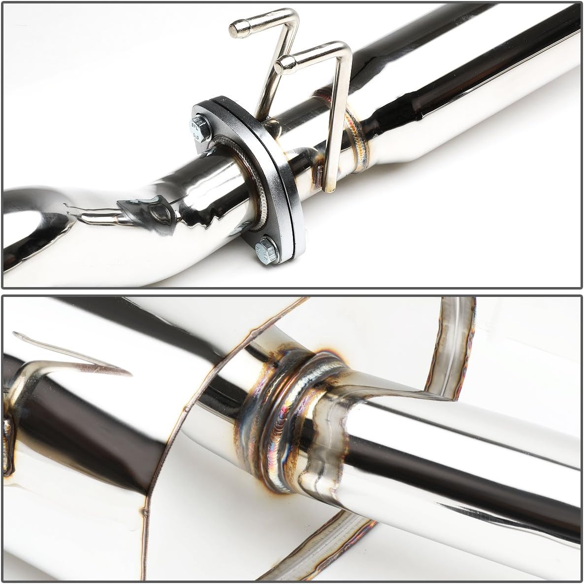 J2 Engineering J2-CBE-OS-072 Cat Back Exhaust System [Compatible with 01-05 Honda Civic LX/DX/HX 1.7L SOHC]