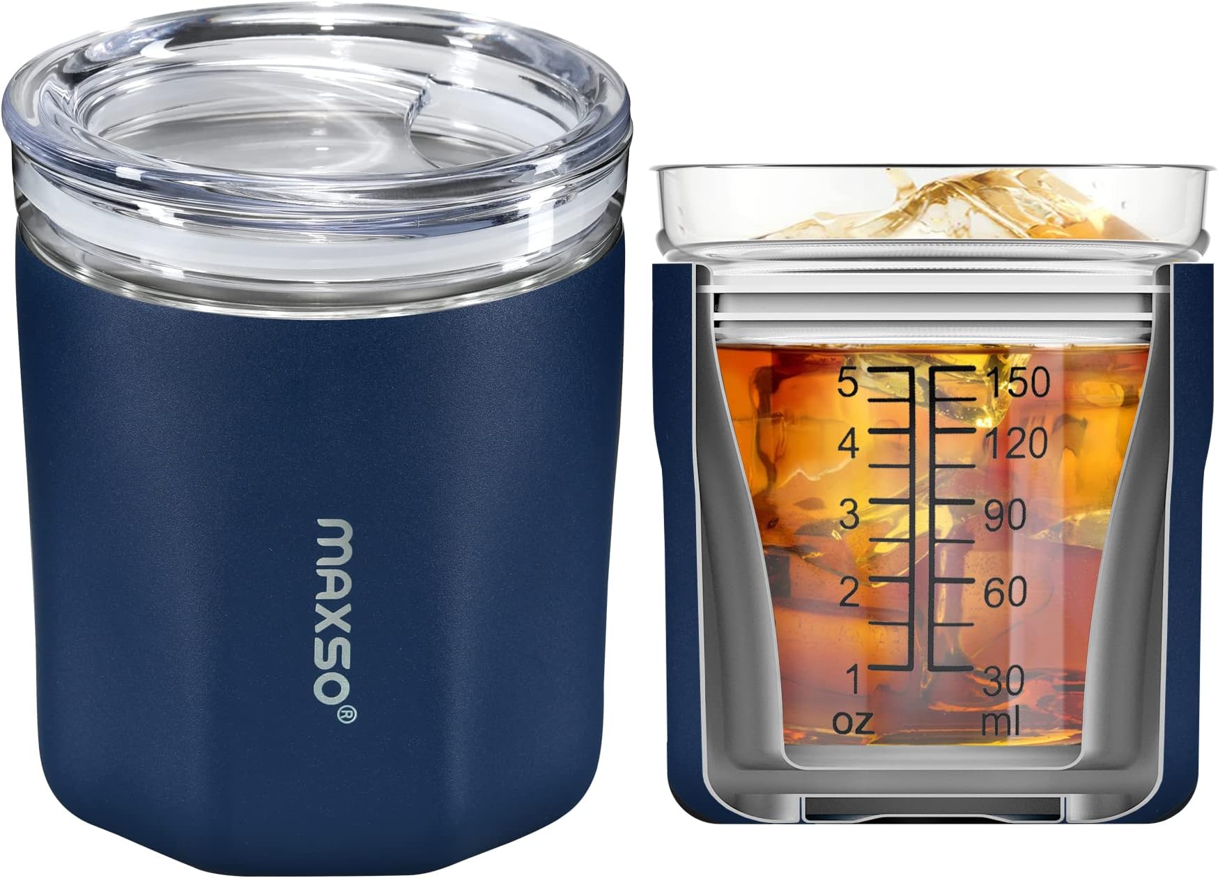 Vinglace Glass Lined Everyday Tumbler Portable Drinkware Stainless Steel