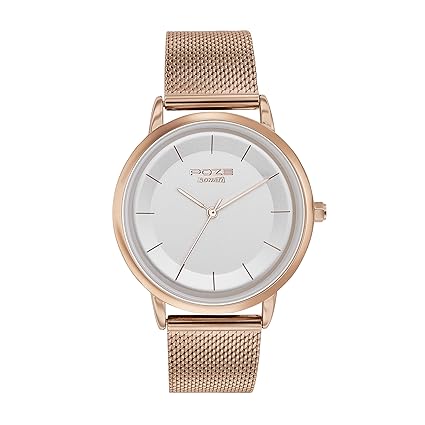 Sonata Poze Quartz Analog White Dial Mesh Strap Watch for Woman_SP80062WM01W