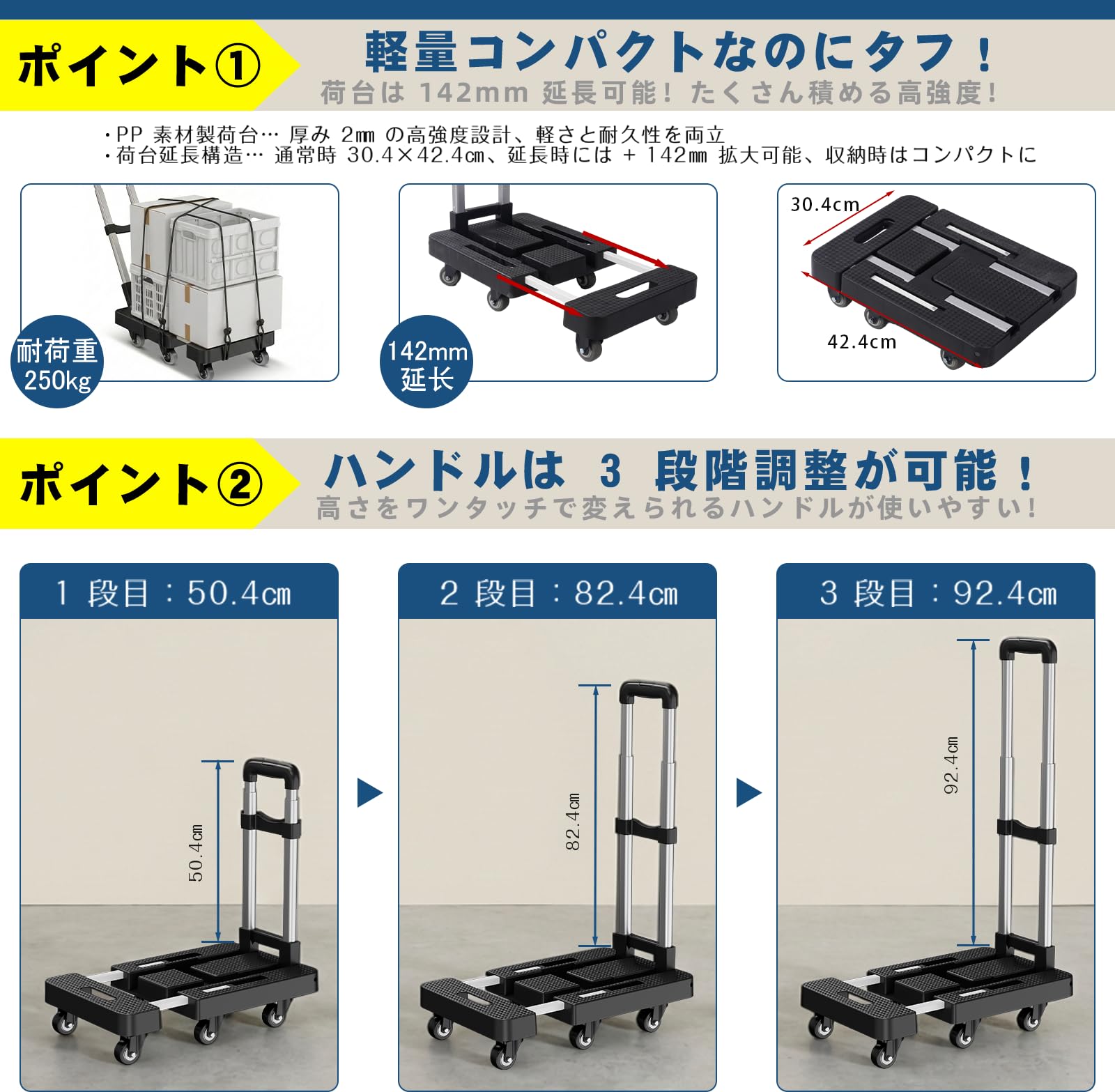 Amazon.co.jp: 台車 折りたたみ台車 キャリーカート｜TPR静音 
