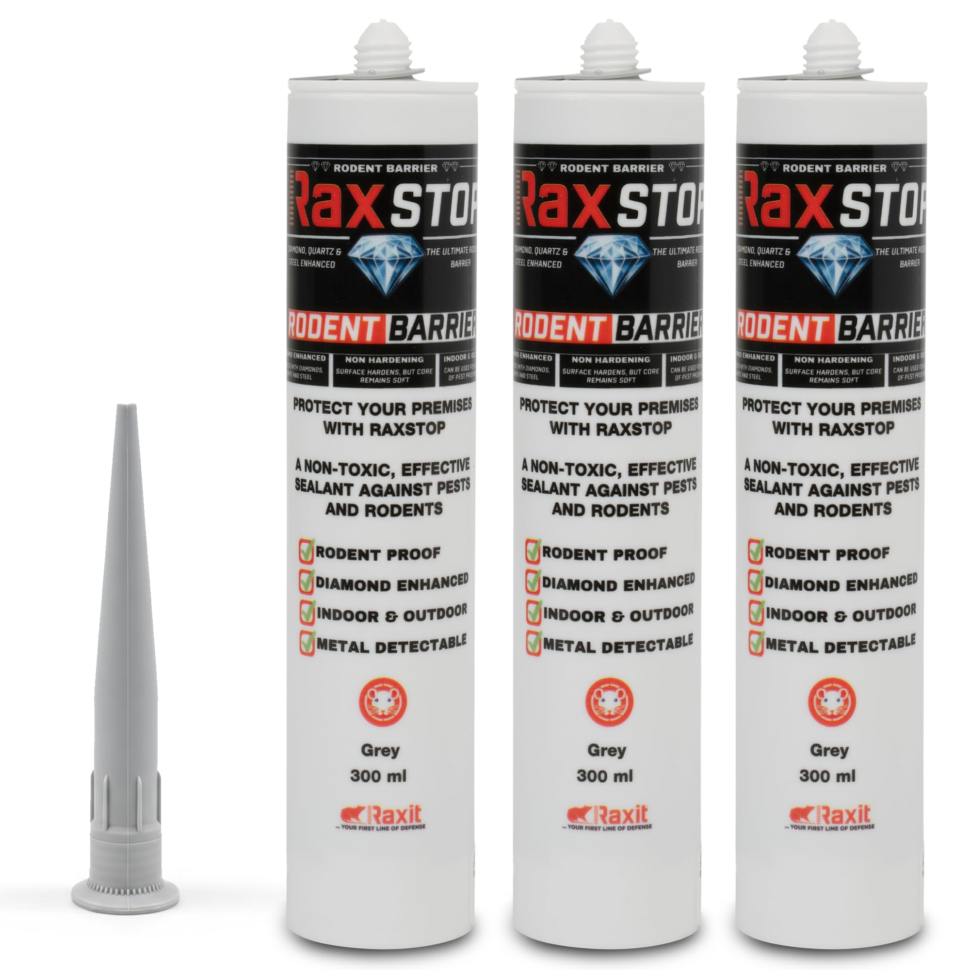 RAXSTOP Sigillante Poliuretanico 3 x 300 ml per Esterni