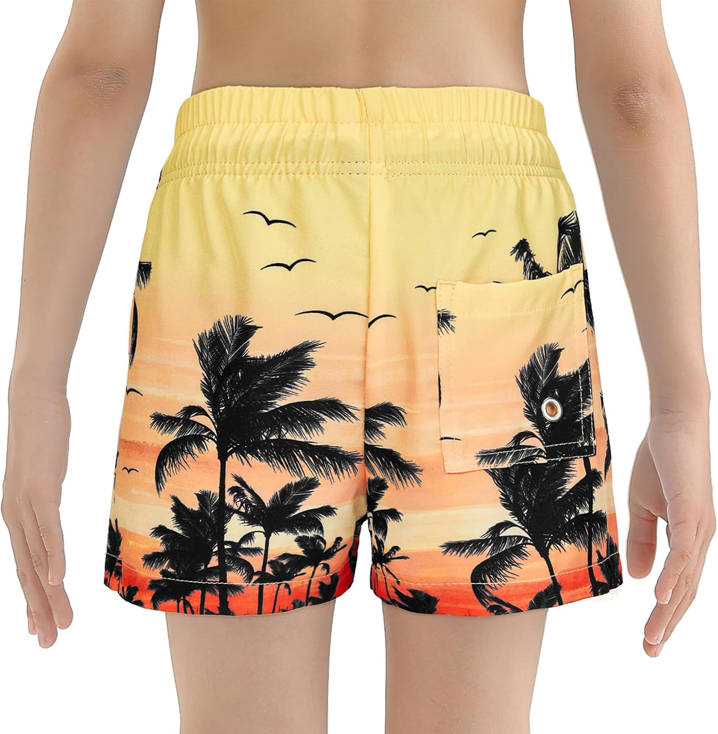 CULACCINO Boys Swim Trunks Boxer Brief Liner Anti Chafe Toddler Swim Shorts Boy Bathing Suit with Compression Liner 2-16T