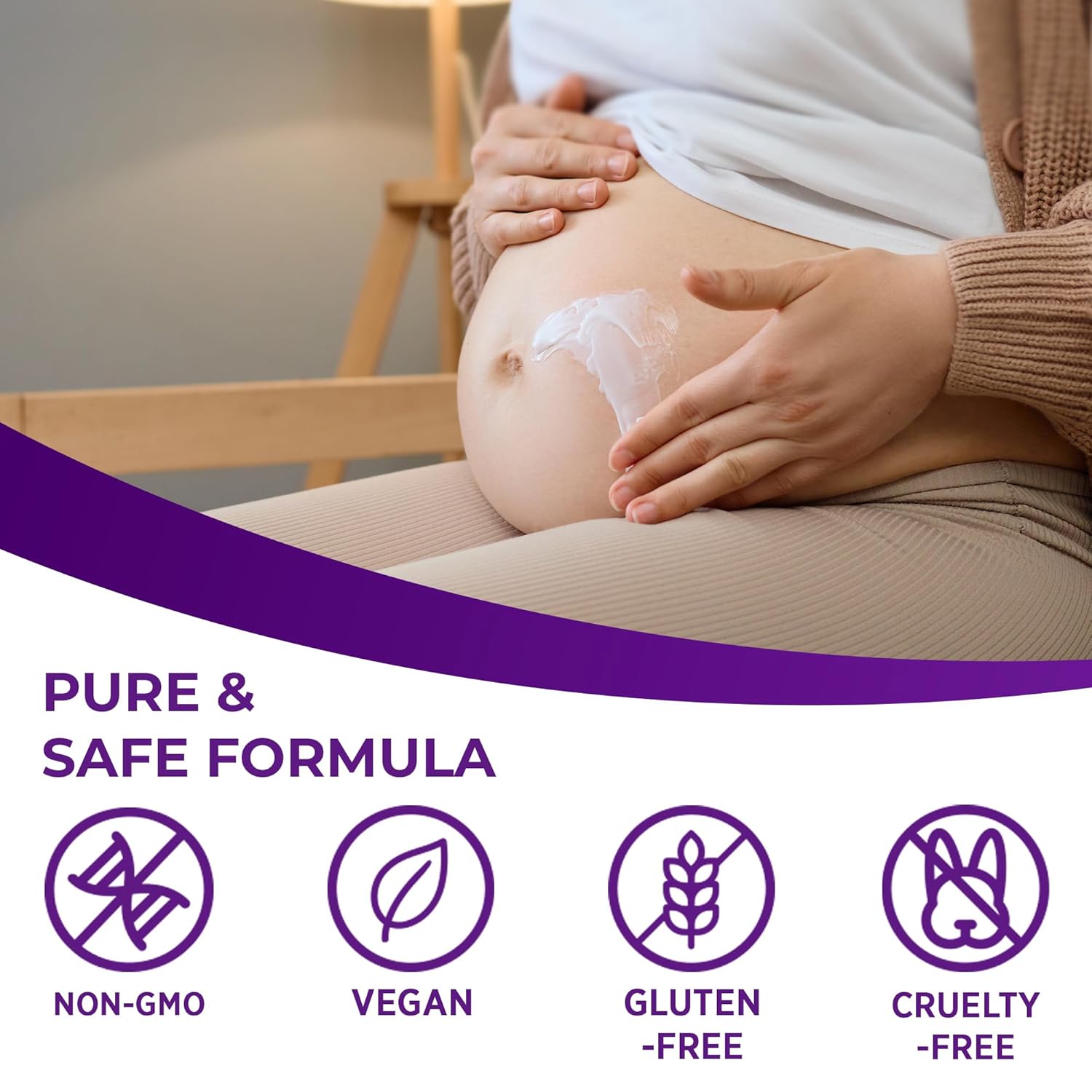 Stretch Mark Cream Prevention for Pregnancy - Maternity Cream for Stretch Marks Removal | Nourishing Formula – Prevents Stretch Marks & Improves Elasticity - 4 oz (120g) (4 oz (120g)) - Image 7