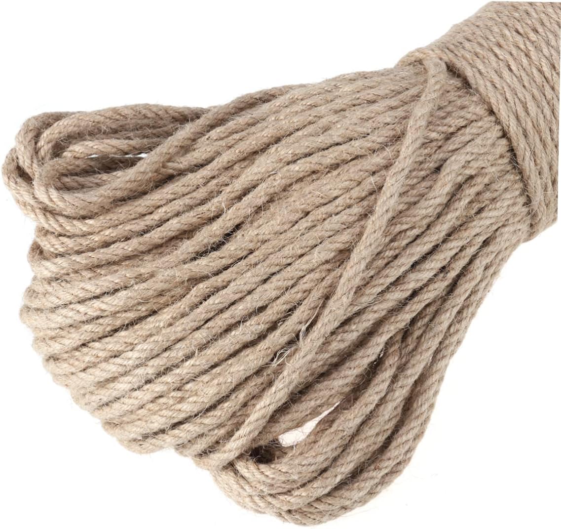 Gadpiparty 100m Thick Twine String Heavy Duty Jute Rope Craft Rope Cord Natural Twine for Arts Decorative Line for Party