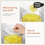 Lifewit 1.6 Distributeur de boissons en plastique Gallon pour les fêtes 2 Pcs, 6L Conteneur de boisson clair avec support pour jus/thé/soda, grand distributeur de limonade glacée avec épingle, BPA Pitcher d'eau gratuit pour réfrigérateur