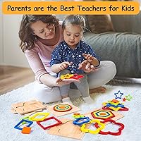 Vista 6 de Toddler Puzzles Montessori Toy Wooden Shape Sorting Puzzle Sensory Toy Toddler Activities Preschool Learning Educational Autistic Developmental 1 2