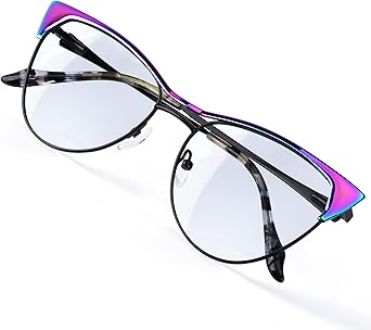 Blue Blockers Glasses for Women, Bluelight Glasses with Cat Eye Frame for Style, Comfort, Eye Strain Relief