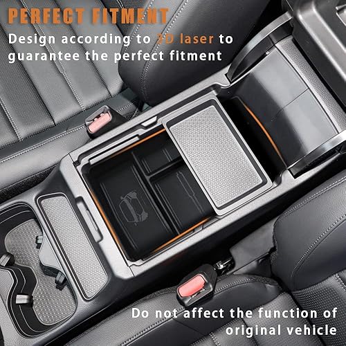 Miniatura 3 de TripleAliners Para CR-V 2024 2023 Organizador de consola central, caja de almacenamiento de cuero ABS con moldura compatible con Honda 2023-2024 CRV